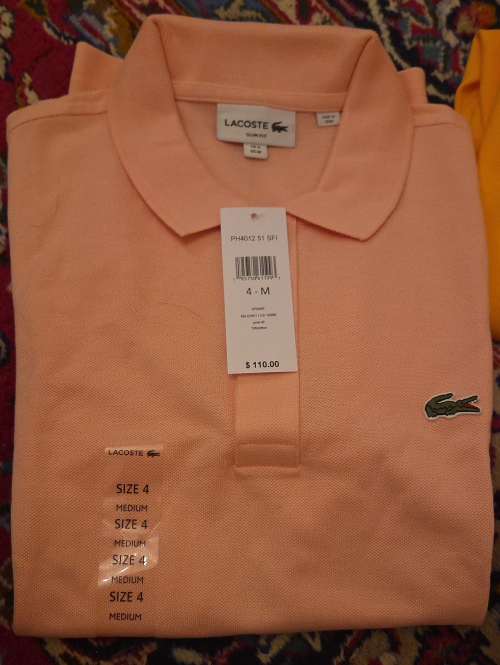 Pink Lacoste Mens L.12.12 Pique Slim Polo Shirt PH4012 51 SF1
